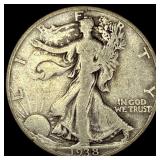 1938-D Silver Walking Liberty Half Dollar NICELY C