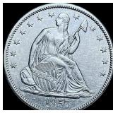 1857 Seated Liberty Half Dollar CHOICE AU