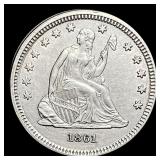 1861 Seated Liberty Quarter CHOICE BU