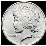 1921 Silver Peace Dollar NEARLY UNCIRCULATED