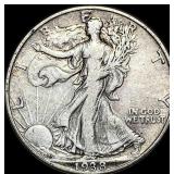 1938-D Silver Half Dollar Walking Liberty LIGHTLY