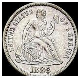 1886 Seated Liberty Dime CLOSELY UNCIRCULATED
