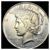 1934 Silver Peace Dollar CLOSELY UNCIRCULATED
