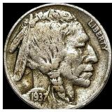 1937-D Buffalo Nickel NEARLY UNCIRCULATED
