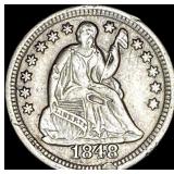 1848-O Silver Half Dime CLOSELY UNCIRCULATED