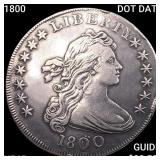 1800 DOT DATE Draped Bust Dollar NEARLY UNCIRCULAT