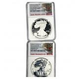 [2 Coins]2012-S Silver Eagle NGC PF69