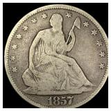 1857 Silver Half Dollar (Seated Liberty) NICELY CI