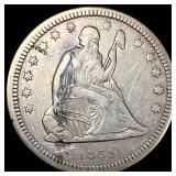 1859 Seated Liberty Silver Quarter LIGHTLY CIRCULA
