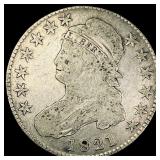 1821 Silver Capped Bust Half Dollar LIGHTLY CIRCUL