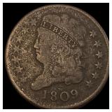1809 Classic Head Half Cent NICELY CIRCULATED