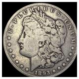 1893-CC Silver Morgan Dollar LIGHTLY  CIRCULATED