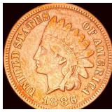 1886 Indian Head Cent TY 3 Bronze CLOSELY  UNCIRC