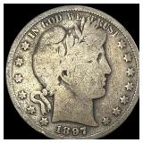 1897-S Barber Half Dollar NICELY CIRCULATED