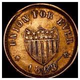1863 Civil War Token "Union Forever" F. Sigel LI