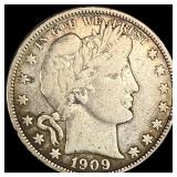 1909-O Barber Half Dollar LIGHTLY CIRCULATED