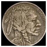 1918-D Buffalo Nickel NEARLY UNCIRCULATED