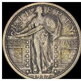 1917-S Type 1 Standing Liberty Quarter NEARLY UNC