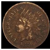 1871 Indian Head Cent NEARLY UNCIRCULATED
