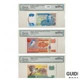 [3] 1976 Singapore/Seychelles Banknote Currency