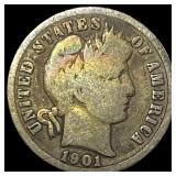 1901-S Barber Dime NICELY CIRCULATED