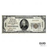 1929 $20 U.S. Note-Nat. Bank of South Bend Indiana