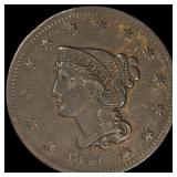 1841 Braided Hair Large Cent CLOSELY  UNCIRCULATE