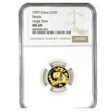 1997 China .10OZ Gold 10 Yen-Panda LG Date NGC MS6