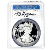 1989-S Silver Eagle PCGS PR70 DCAM Thomas D Rogers