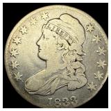 1833 Capped Bust Half Dollar LIGHTLY CIRCULATED