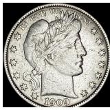 1909-O Silver Barber Half Dollar LIGHTLY  CIRCULA