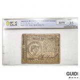 1775 $8 American Revolution/Continental Currency
