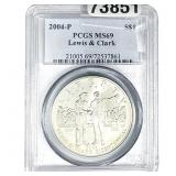 2004-P Lewis&Clark SIlver Dollar PCGS MS69