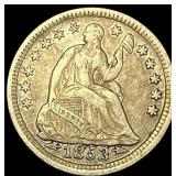 1853 Arrows Seated Liberty Half Dime NEARLY UNCIRC