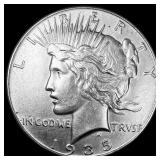1935 Silver Peace Dollar CLOSELY UNCIRCULATED