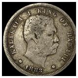1883 Hawaii Silver Dime NEARLY UNCIRCULATED