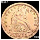 1851-O Seated Liberty Dime CHOICE AU