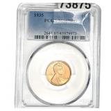 1935 Wheat Cent PCGS MS67 RD