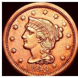 1849 Braided Hair Large Cent UNCIRCULATED