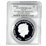 2020-P Tuvalu Iwo Jima 75th Anniv. 2OZ Silver $2 P