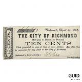 1862 10C City of Richmond Fractional Note