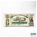 1861 $100 Confederate States of America Note