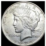 1934-S Silver Peace Dollar NEARLY UNCIRCULATED