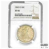 1843-O Seated Liberty Half Dollar NGC XF45