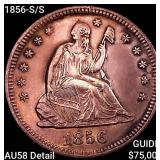 1856-S/S Seated Liberty Quarter CHOICE AU