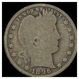 1896-S Barber Quarter NICELY CIRCULATED