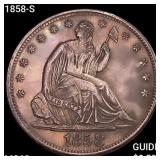 1858-S Seated Liberty Half Dollar UNCIRCULATED