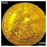 1634 Gold German Ducat FR-112 CHOICE BU