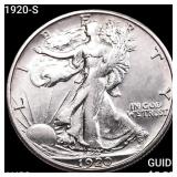 1920-S Walking Liberty Half Dollar CHOICE AU