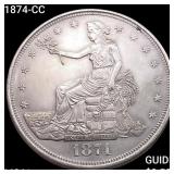 1874-CC Silver Trade Dollar UNCIRCULATED